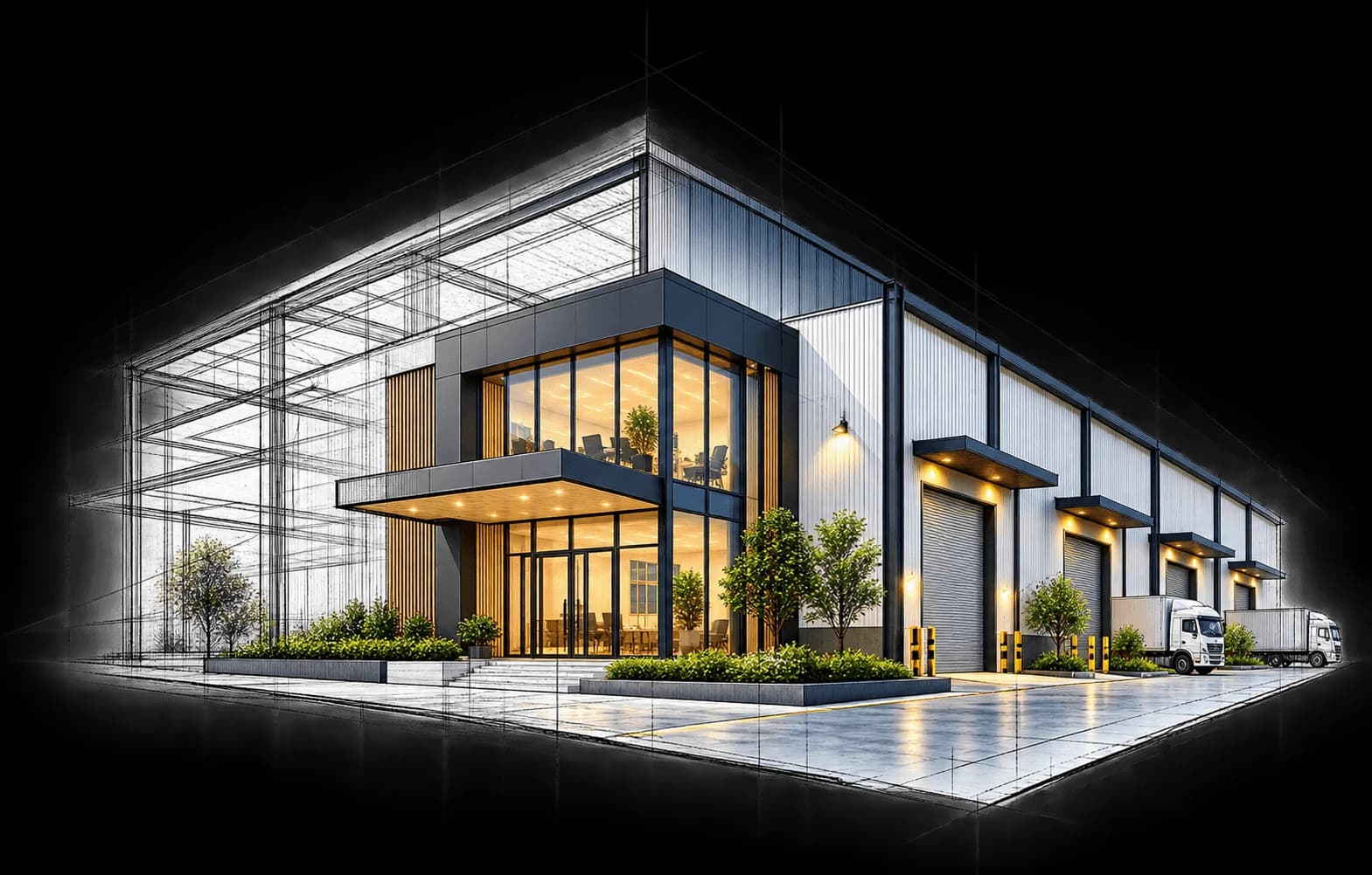 Structural engineering and commercial steel framework by Sarvilinga