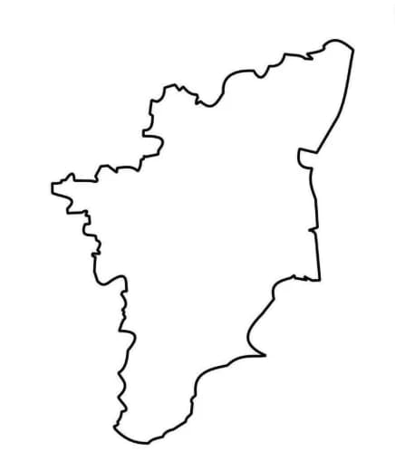 Tamil Nadu Map Outline